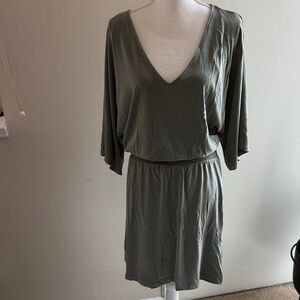 White House Black Market Olive Green Dress